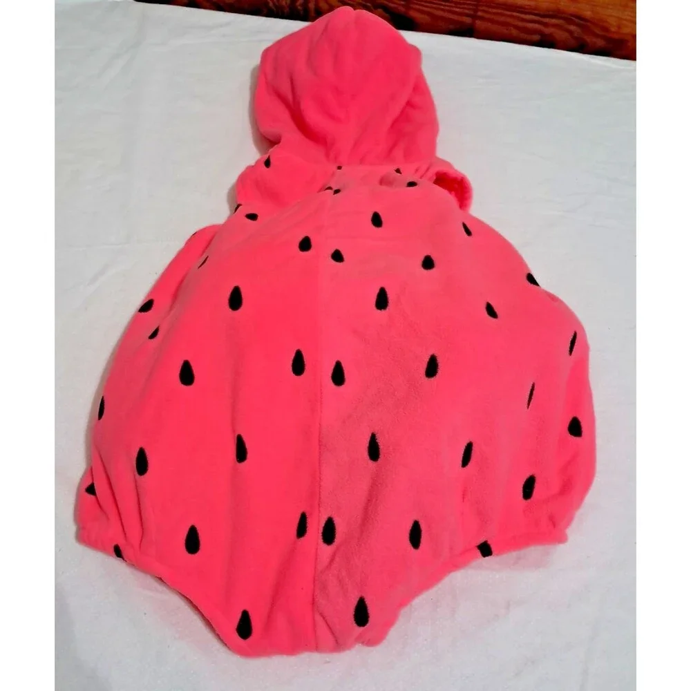Carter's Baby Strawberry Halloween Costume 24 Months One Piece Fruit Hood - Picture 3 of 8